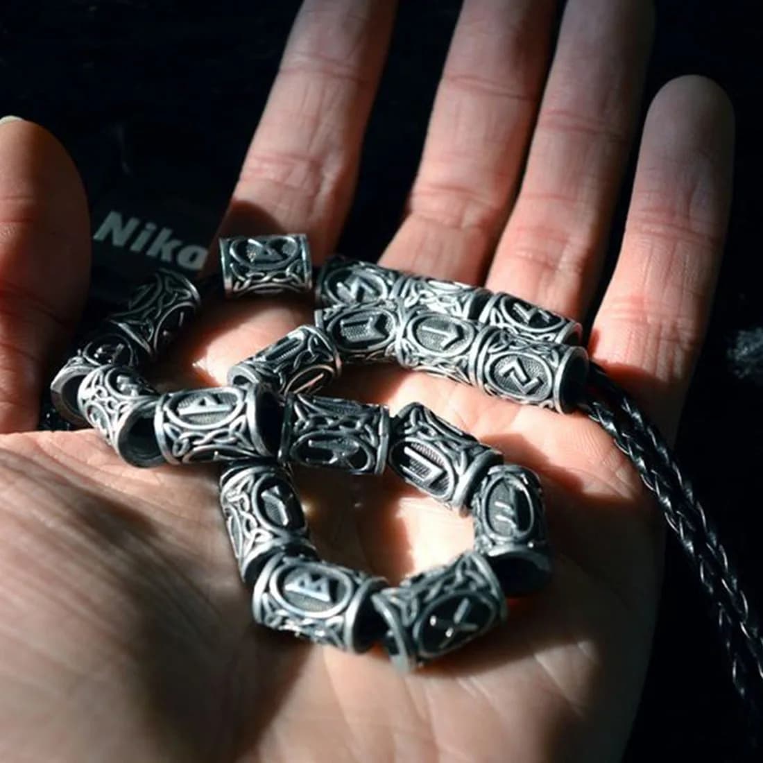 Modpion 24Pcs Viking Runes Beads | 6mm Hole Size - view 5