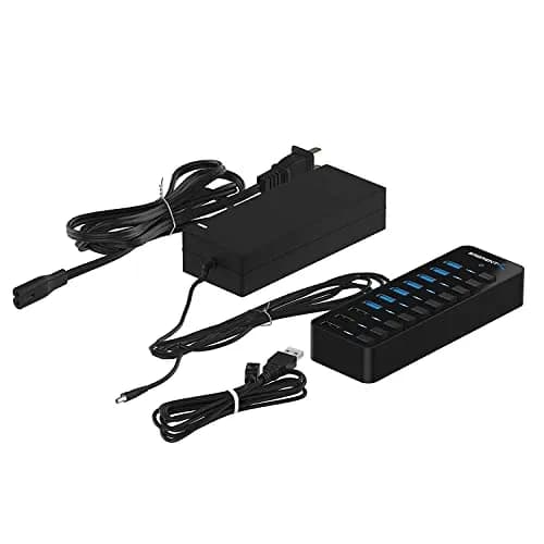 Sabrent 10-Port Powered USB 3.0 Hub with 3 Smart Charging Ports & 60W Adapter | Expands Connectivity for PC, Mac, Linux thumbnail 8