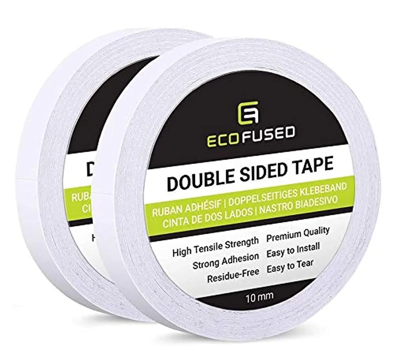 Eco-Fused Double-Sided Conductive Copper Foil Tape 6.3mm x 20m | EMI/RF Shielding & Paper Circuits — 2 Rolls .4" X 55 Yards