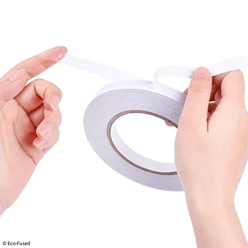 Eco-Fused Premium Double Sided Adhesive Tape 10mm (0.4 Inch) x 50m (55 Yards) | 2 Rolls for Arts, Crafts & Office thumbnail 6