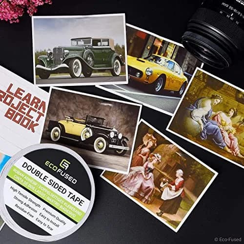 Eco-Fused Premium Double Sided Adhesive Tape 10mm (0.4 Inch) x 50m (55 Yards) | 2 Rolls for Arts, Crafts & Office thumbnail 8