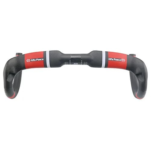 Alfa Pasca Carbon Fiber Road Bike Handlebars 31.8 x 420mm | UD Matte Aero Drop Bars — 31.8*400mm / Red 3K Matte