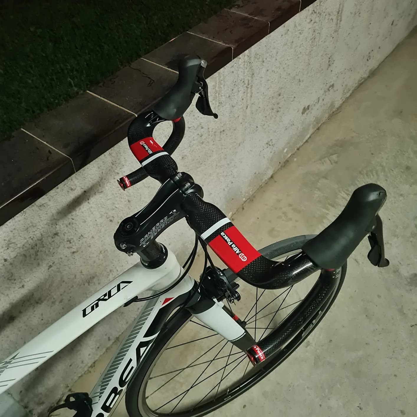 Alfa Pasca Aero Handlebars Carbon Drop Bars 31.8x420mm 210g ±10g | Ultra-Light Matte Black with Red Accents - view 6