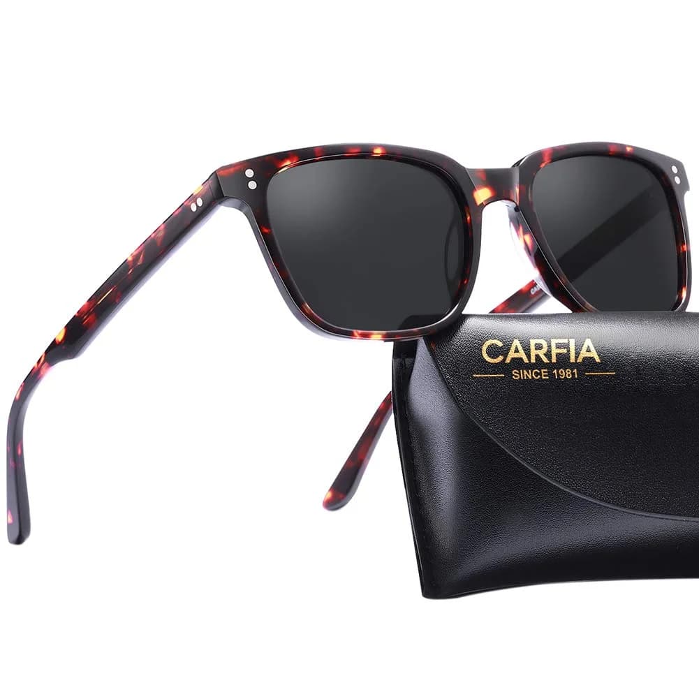 CARFIA Acetate Polarized Sunglasses for Women UV400 Protection CA5354 | Stylish, Durable & UV Safe