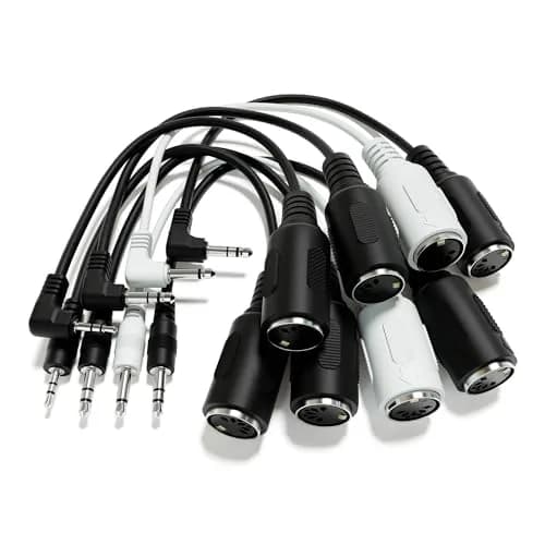 ExcelValley 5 Pin DIN MIDI Adapter Breakout Cable - 15cm (5.91" | 0.49ft) - Black thumbnail 5