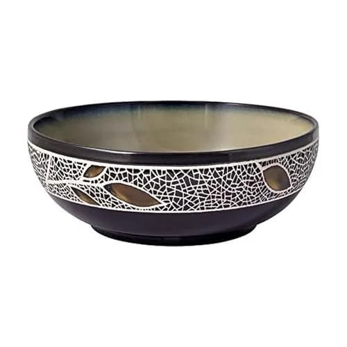 Gourmet Basics Alexandria Serving Bowl 9 inch | Handcrafted Stoneware, 64 oz, Microwave & Dishwasher Safe thumbnail 1