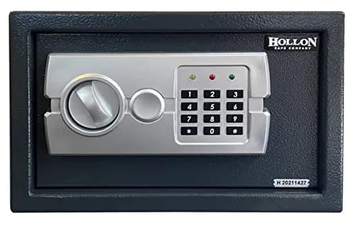 Hollon Safe E-20 Hotel Safe Small | Electronic Keypad, Alloy Steel, Black thumbnail 1