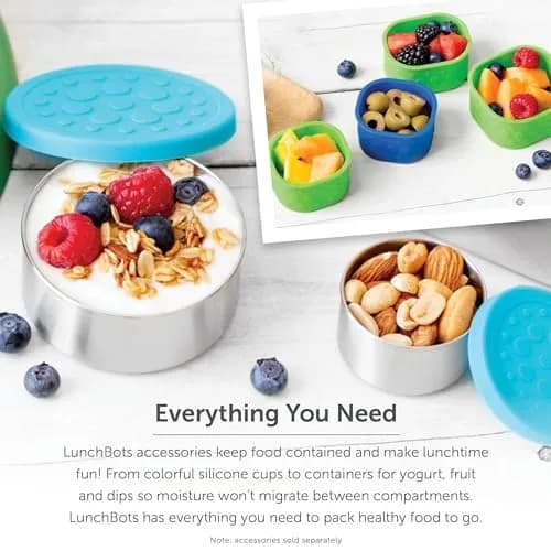 LunchBots Small Stainless Steel Kids Bento Box 4-Section 16oz | Compact, Durable & Safe for Kids thumbnail 9