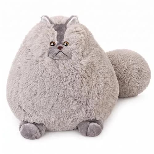 Winsterch Giant Gray Cat Plush 20-Inch | Soft, Fluffy & Perfect for Cuddles thumbnail 1
