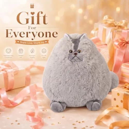 Winsterch Giant Gray Cat Plush 20-Inch | Soft, Fluffy & Perfect for Cuddles thumbnail 6