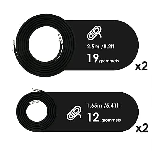 UNEEDE Black Zero Gravity Chair Replacement Cord Set | Universal Repair Kit for Outdoor Lounge Chairs thumbnail 3