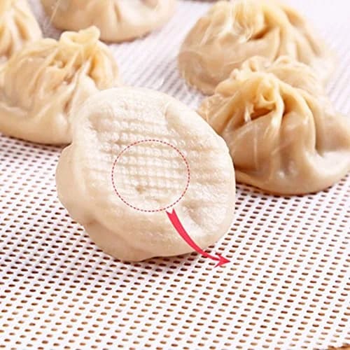 Inchant Reusable Silicone Steamer Mats 3-Pack (60cm x 40cm / 23.6" x 15.7") | Non-Stick for Dumplings & Pastry thumbnail 4