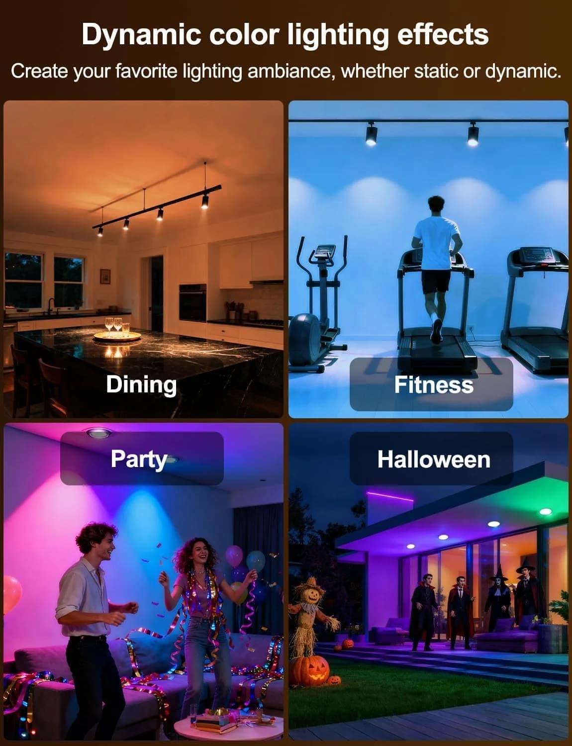 ILC GU10 LED Color Changing Light Bulb 5W (450 Lumens) with Remote Control, Pack of 4 | 12 Colors, 2700K Warm White - view 5