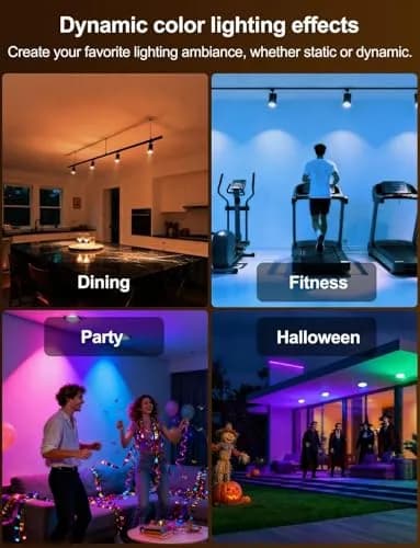 ILC GU10 LED Color Changing Light Bulb 5W (450 Lumens) with Remote Control, Pack of 4 | 12 Colors, 2700K Warm White thumbnail 5