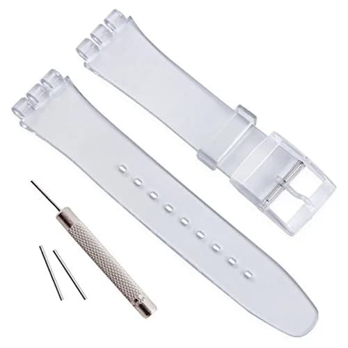 GREENOLIVE Silicone Watch Strap for Swatch 17mm (0.67 inch) | Lucency Color, Water-Resistant thumbnail 1