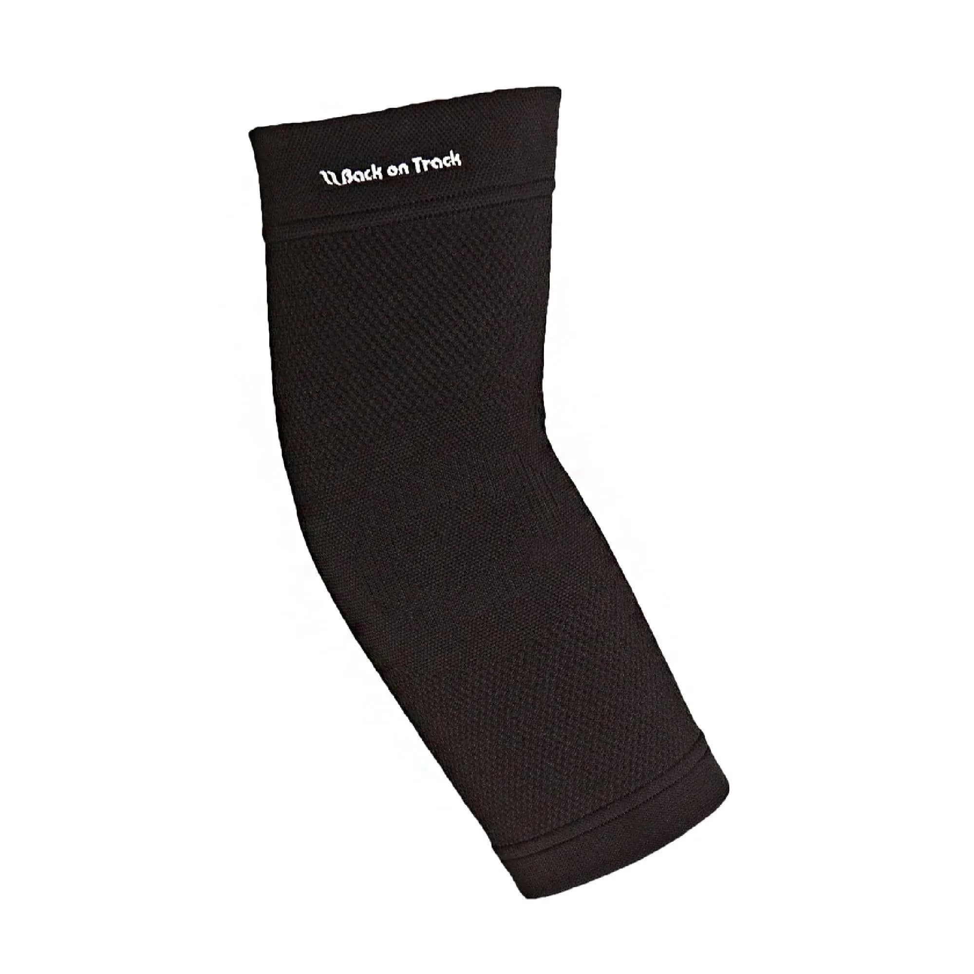 Back on Track Physio 4-Way Stretch Black Elbow Brace | Support & Recovery for Tennis & Golf Elbow — Small