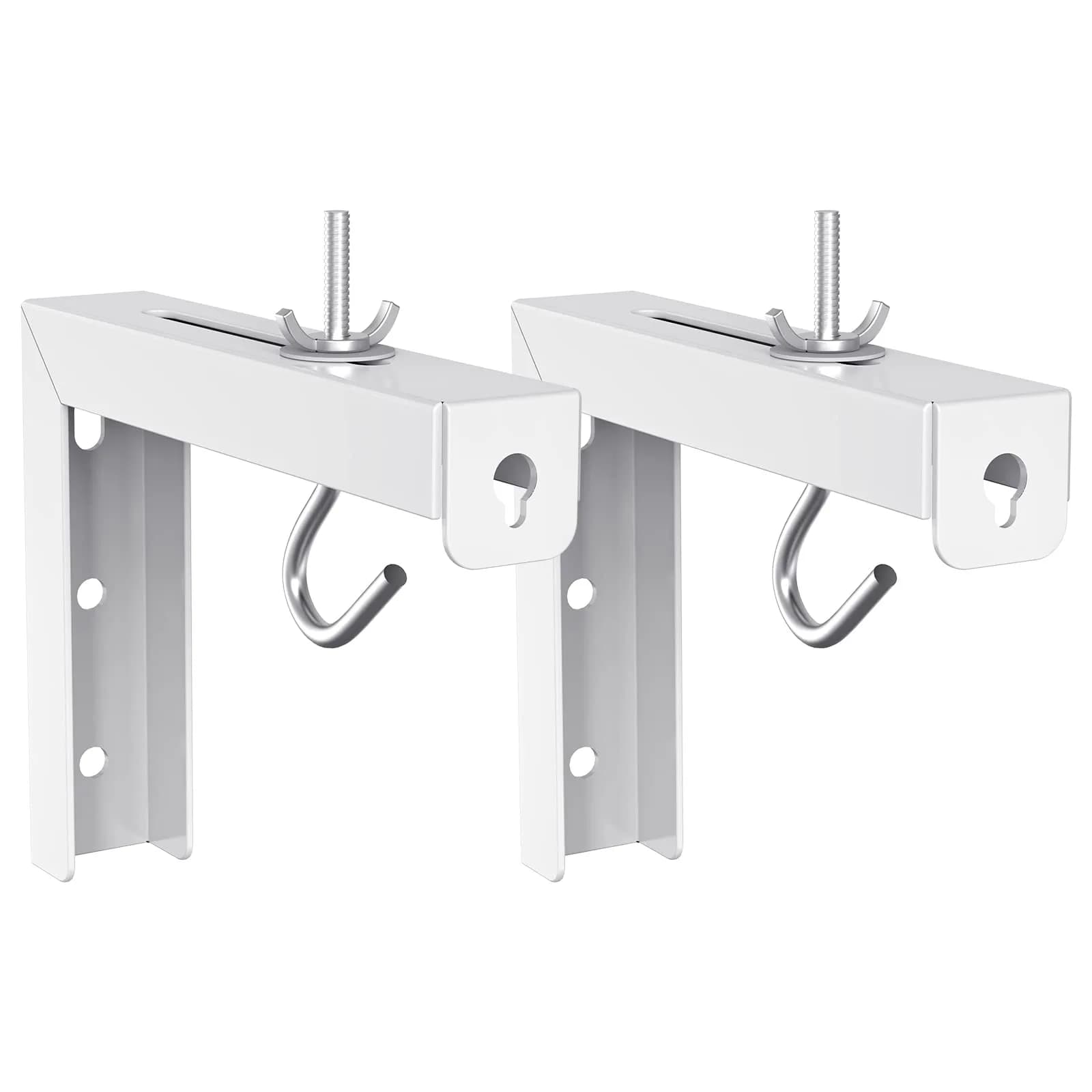 WALI Universal Projector Screen Ceiling Mount, Holds up to 66 lbs | 30kg Capacity L-Brackets — White