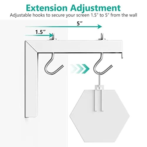 WALI Universal Projector Screen Ceiling Mount, Holds up to 66 lbs | 30kg Capacity L-Brackets thumbnail 5