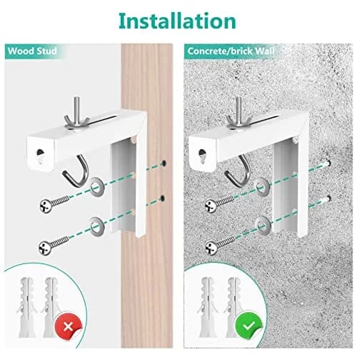 WALI Universal Projector Screen Ceiling Mount, Holds up to 66 lbs | 30kg Capacity L-Brackets thumbnail 7