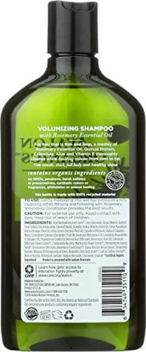 Avalon Organics Volumizing Rosemary Shampoo 11 oz | Organic, Vegan & Biodegradable thumbnail 2