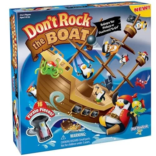 PlayMonster Don’t Rock the Boat Board Game | 27.9 cm (11 in) | Educational Hand-Eye Coordination Game thumbnail 1