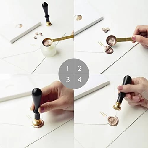 UNIQOOO Metallic Antique Gold Sealing Wax Sticks for Glue Guns | 8 Sticks, 5.5" Length thumbnail 5