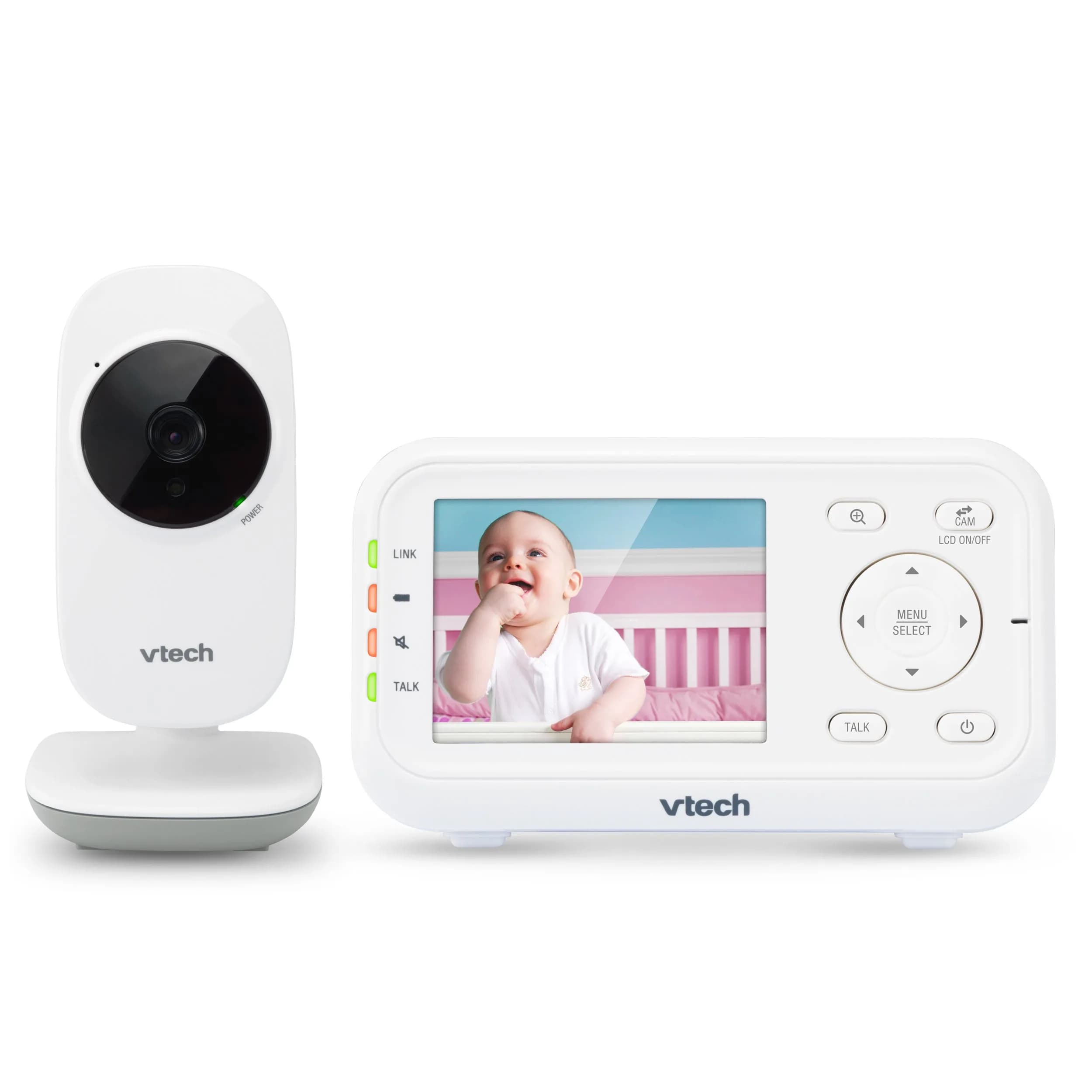 VTech VM3252 No WiFi Video Baby Monitor, 2.8" Screen | 1000ft Range, 480p Video, 2-Way Talk