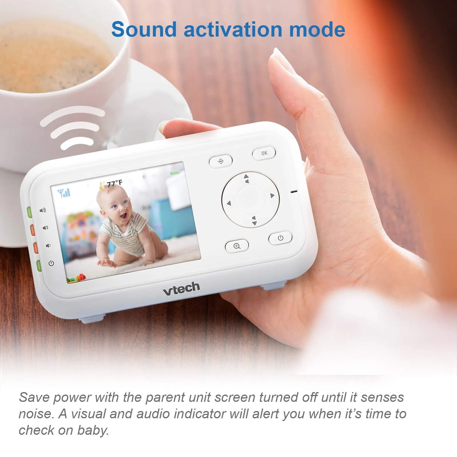 VTech VM3252 No WiFi Video Baby Monitor, 2.8" Screen | 1000ft Range, 480p Video, 2-Way Talk - view 9