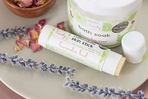 Green + Lovely Calendula Skin Stick Organic Lotion Sticks 1 oz (0.5 oz. x 2) | Certified Organic, Lavender Bud Scent thumbnail 5