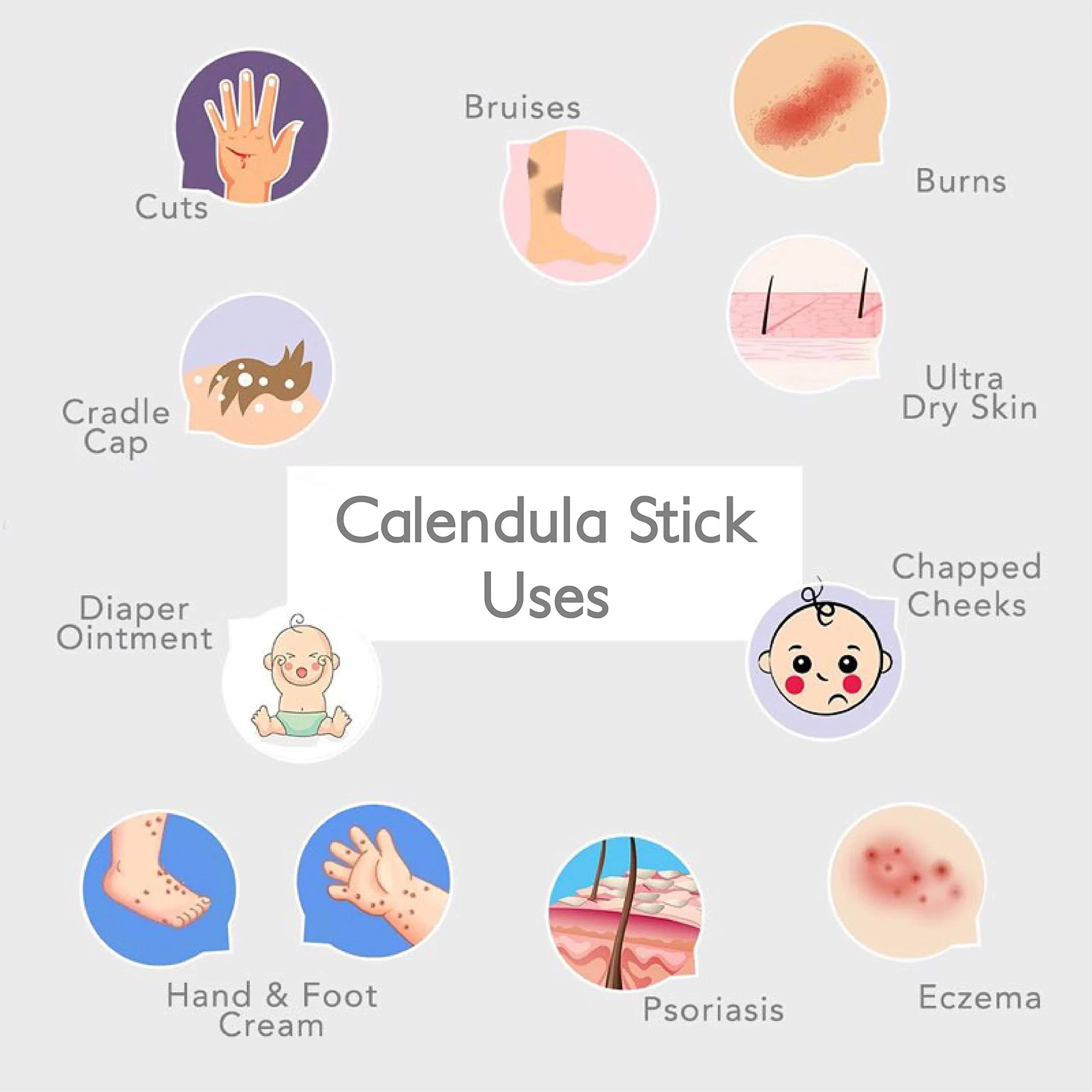 Green + Lovely Calendula Skin Stick Organic Lotion Sticks 1 oz (0.5 oz. x 2) | Certified Organic, Lavender Bud Scent - view 6