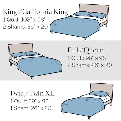 Southshore Fine Living Oversized Full / Queen Quilt Set with 2 Matching Quilted Pillow Shams, Bone | All-Season Microfiber Bedding thumbnail 9