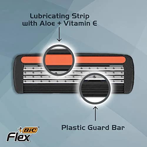 BIC Flex 4 Sensitive Hybrid Titanium Disposable Razors, 2 Handles & 8 Cartridges | Sensitive Skin Friendly (70-120 chars) thumbnail 6