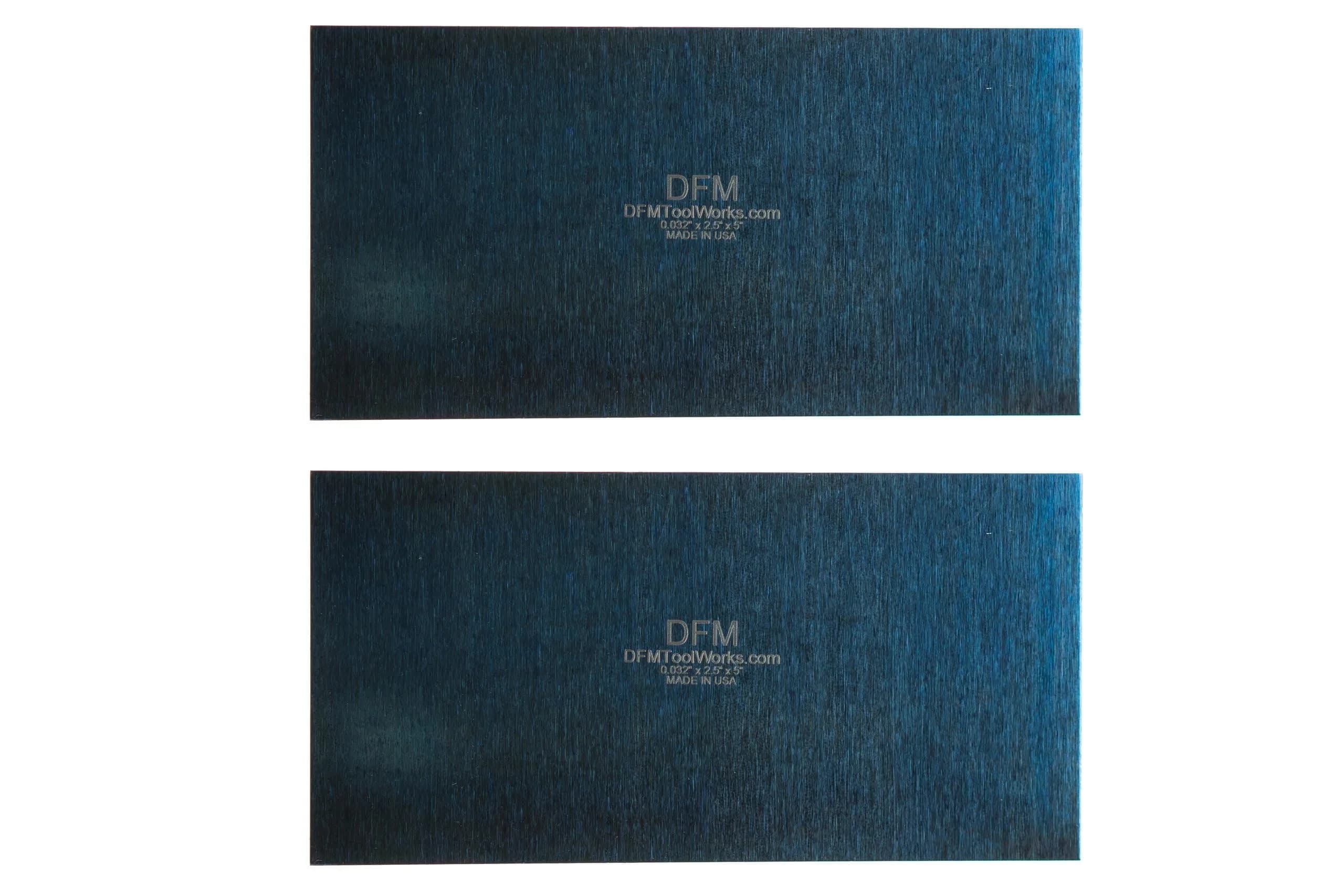 DFM Tool Works Rectangle Card Scraper 0.032" Blue | Precision Woodworking Tool for Hardwoods — Blue