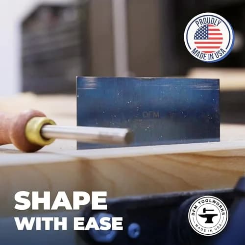 DFM Tool Works Rectangle Card Scraper 0.032" Blue | Precision Woodworking Tool for Hardwoods thumbnail 5