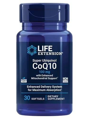 Life Extension Super Ubiquinol CoQ10 100 mg Softgels | Enhanced Mitochondrial Support, Heart Health, Cell Energy, Bioavailable, Non-GMO & Gluten-Free thumbnail 1