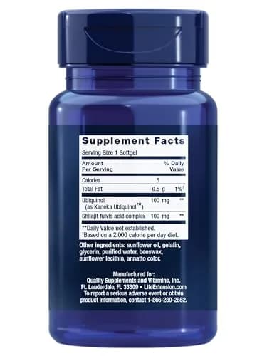 Life Extension Super Ubiquinol CoQ10 100 mg Softgels | Enhanced Mitochondrial Support, Heart Health, Cell Energy, Bioavailable, Non-GMO & Gluten-Free thumbnail 2