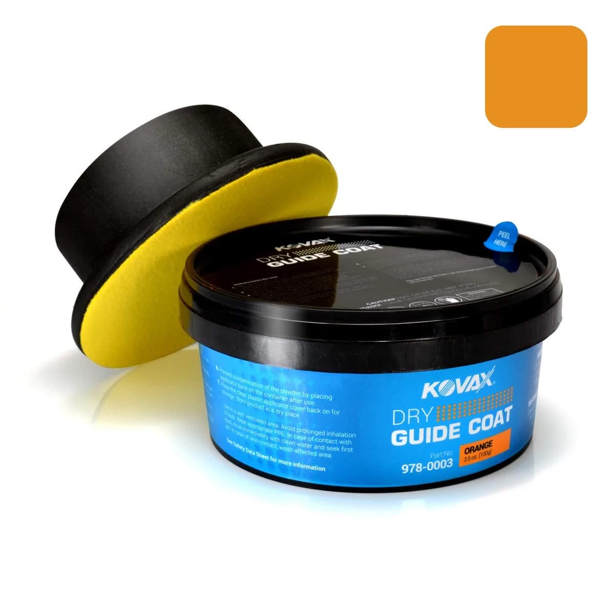 Eagle Abrasives Kovax Dry Guide Coat Orange 100g (3.5 oz) with Applicator | Find Sanding Imperfections