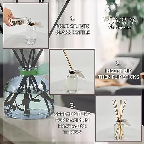 LOVSPA UNWIND Eucalyptus & Mint Reed Diffuser Refill Oil 4 fl oz | Aromatherapy Home Fragrance thumbnail 3