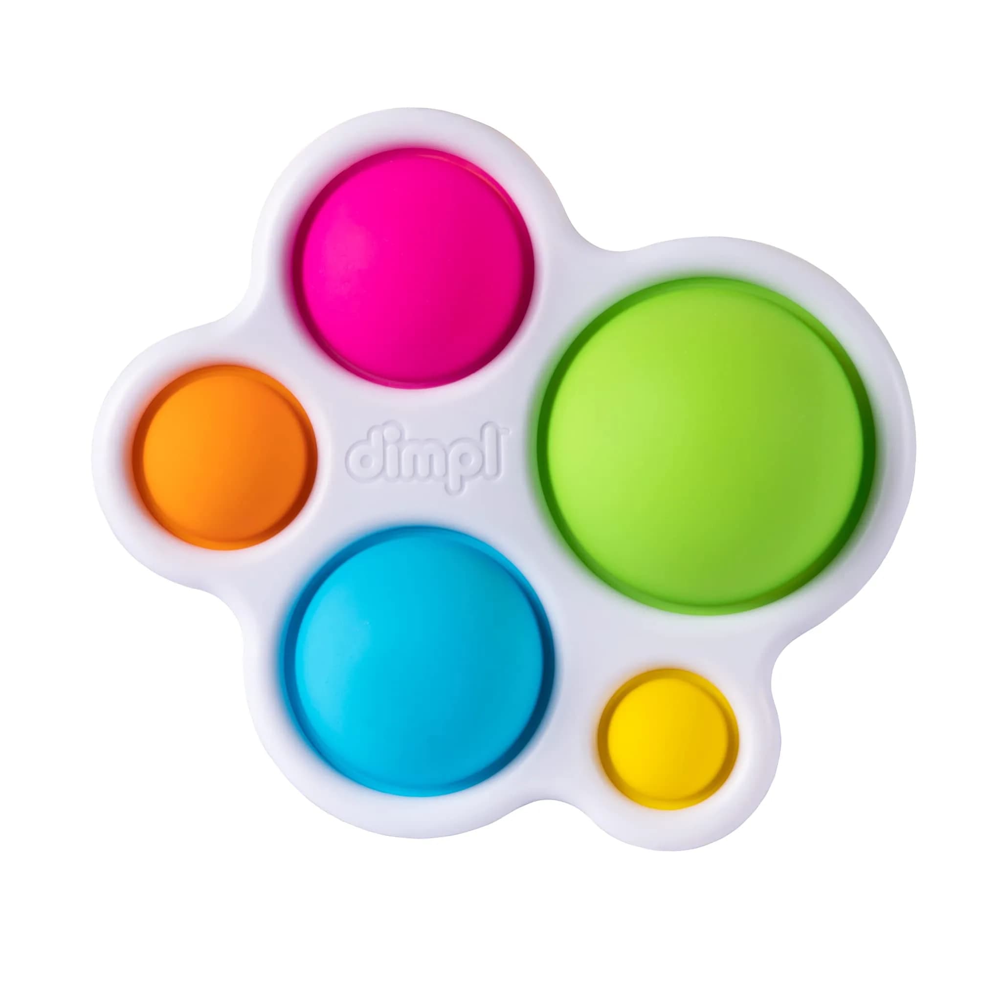 Fat Brain Toys Dimpl Sensory Toy | 5 Silicone Bubbles, BPA-Free, Ages 10 Months+ - main product image