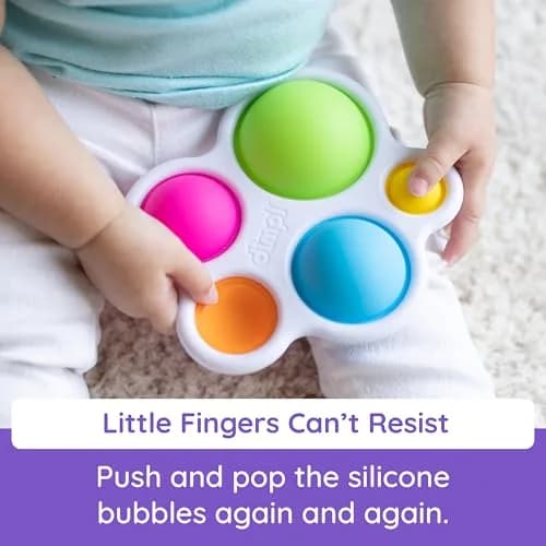 Fat Brain Toys Dimpl Sensory Toy | 5 Silicone Bubbles, BPA-Free, Ages 10 Months+ thumbnail 5