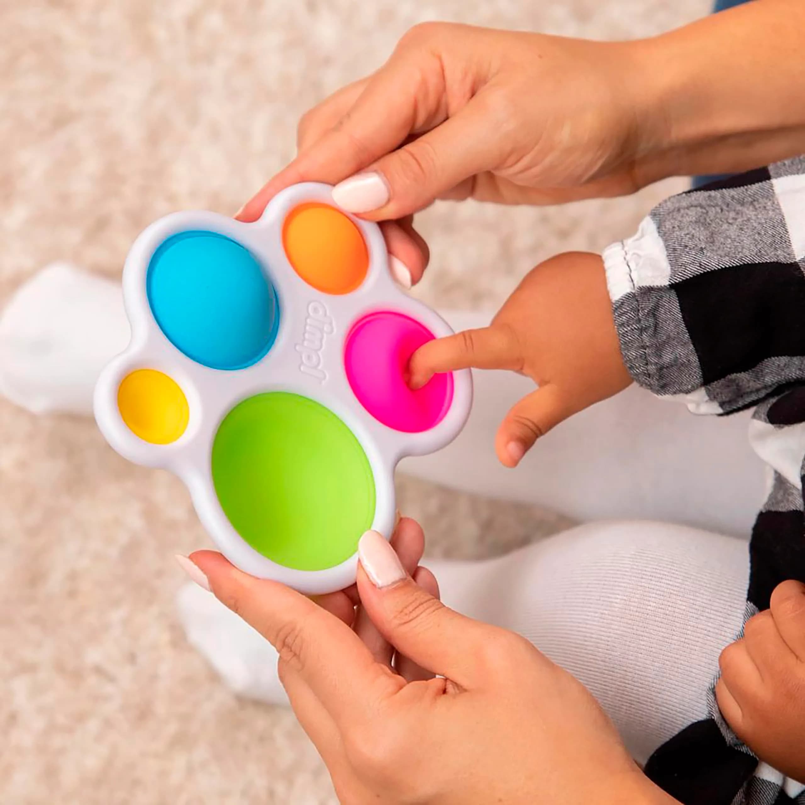 Fat Brain Toys Dimpl Sensory Toy | 5 Silicone Bubbles, BPA-Free, Ages 10 Months+ - view 8