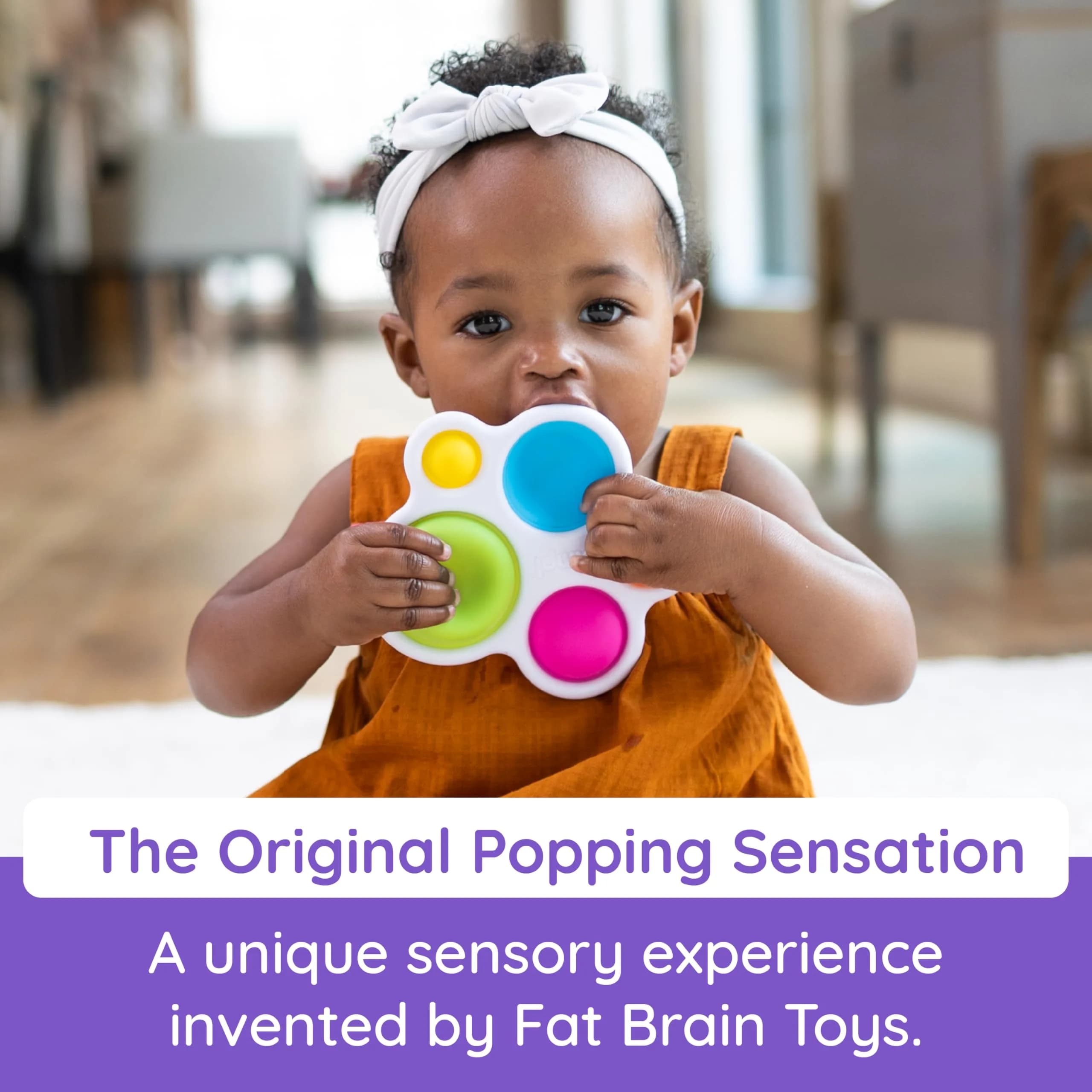 Fat Brain Toys Dimpl Sensory Toy | 5 Silicone Bubbles, BPA-Free, Ages 10 Months+ - view 2