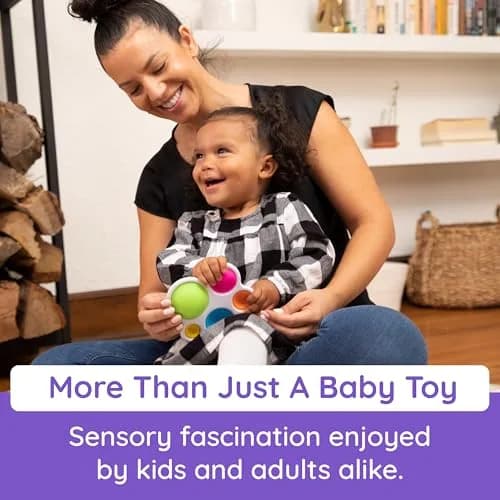 Fat Brain Toys Dimpl Sensory Toy | 5 Silicone Bubbles, BPA-Free, Ages 10 Months+ thumbnail 3