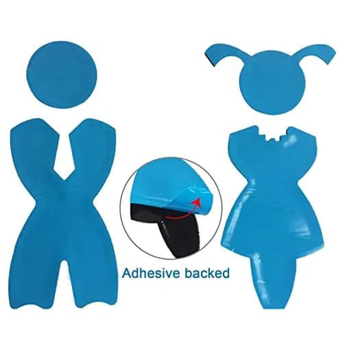 RJWKAZ Bathroom Signs Acrylic Adhesive Backed Unisex Sign 7" (Children Design) · Bathroom Sign for Home & Office thumbnail 3