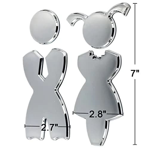 RJWKAZ Bathroom Signs Acrylic Adhesive Backed Unisex Sign 7" (Children Design) · Bathroom Sign for Home & Office thumbnail 4