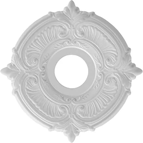 Ekena Millwork Attica Thermoformed PVC Ceiling Medallion 33 cm (13 in.) OD x 1.9 cm (0.75 in.) P | Adds Architectural Detail to Ceilings thumbnail 4