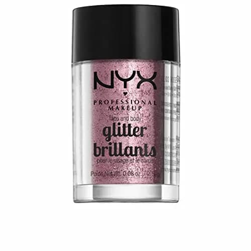NYX PROFESSIONAL MAKEUP Face & Body Glitter, Rose 2.5 ml (0.08 Fl Oz) | Shimmering Loose Glitter for Face and Body thumbnail 1