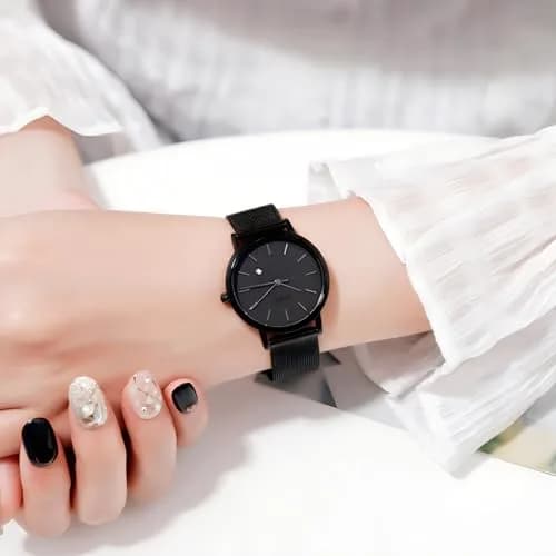 MASTOP Women's Ultra-Thin Petite Quartz Watch 33mm (1.3 inch) | Japanese Movement, Mesh Steel Bracelet thumbnail 5