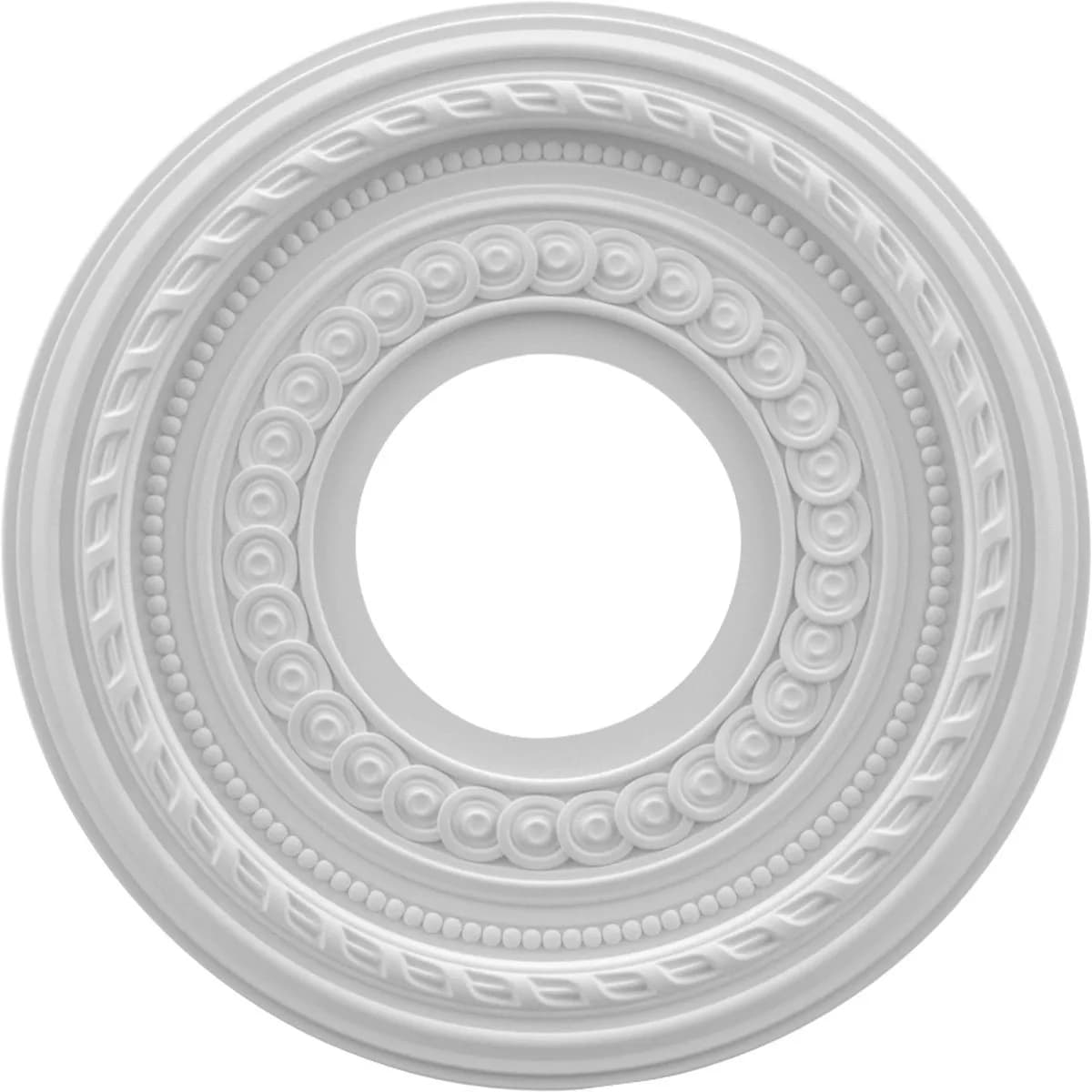 Ekena Millwork CMP10CO Cole Thermoformed PVC Ceiling Medallion | 10" OD, Indoor & Outdoor