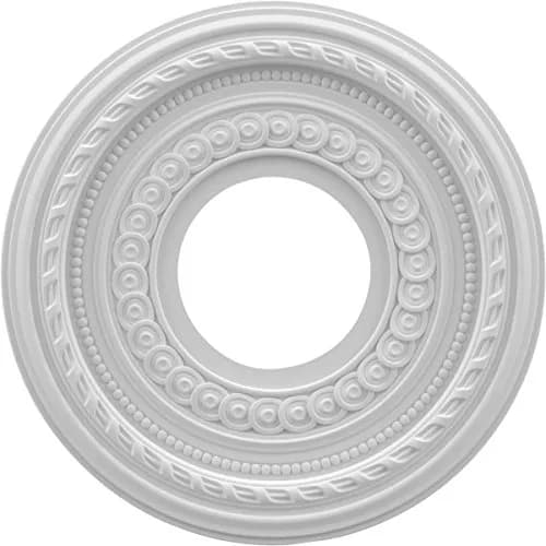 Ekena Millwork CMP10CO Cole Thermoformed PVC Ceiling Medallion | 10" OD, Indoor & Outdoor thumbnail 1